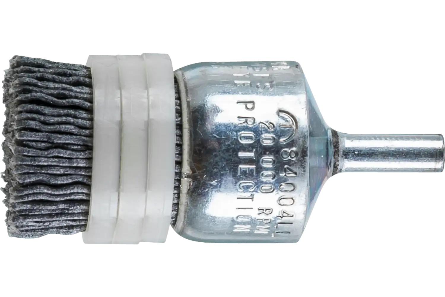 Picture of Pferd M-BRAD® End Brush - Banded 1" Dia. .040/120 Grit Silicon Carbide 1/4" Shank